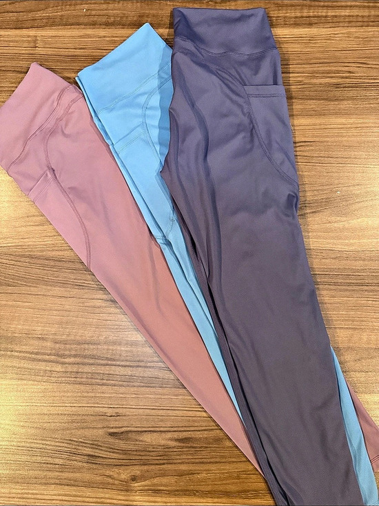 Pants - Lot of 3 pairs Women's Purple & Blue & Pink Leggings Size XL Like New